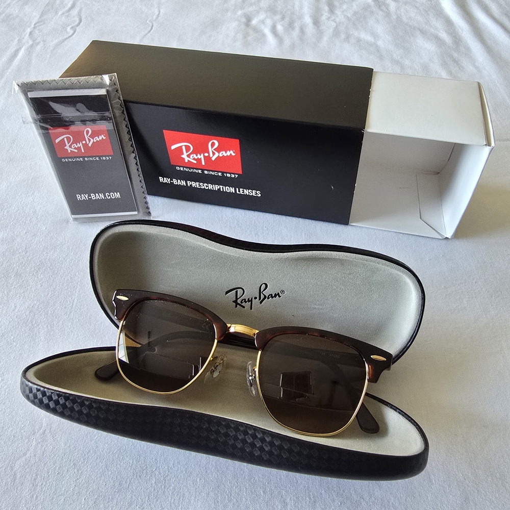 Ray-Ban Brown and Gold Sunglasses